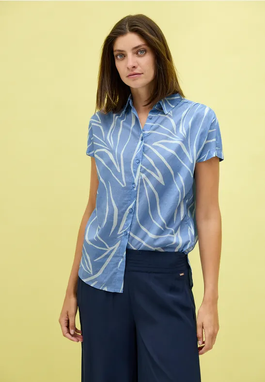 Cecil Damen Baumwollhemdbluse - Leichte Bluse Mit Dropped Shoulders