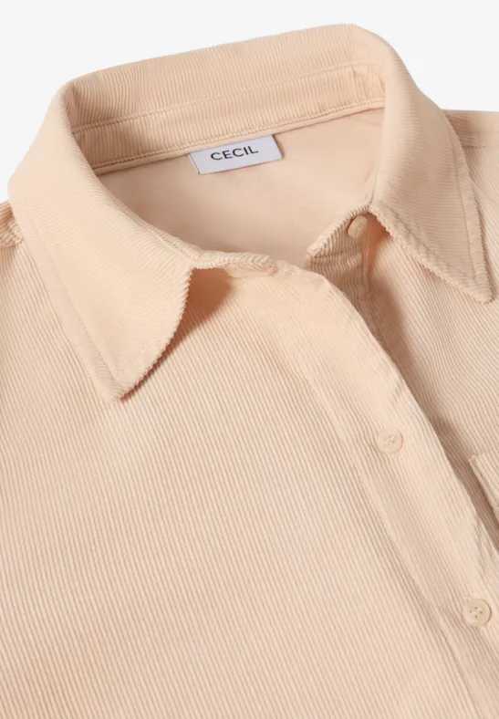 Cecil Damen Cord Hemdbluse - Baumwolle Langarm Mit Hemdkragen