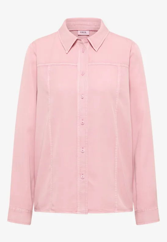 Chemisier GIO' ANNA 100% Lyocell - Taille 38 - Rose Saumon - Fabriqué En Italie - Occasion Très Bon État