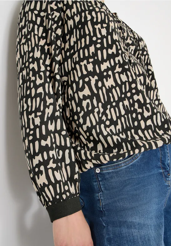 CECIL Blouse met Grafische Print - Black / Zwart | - Cotton Blues CECIL Blouse met Grafische Print - Black / Zwart | - Cotton Blues