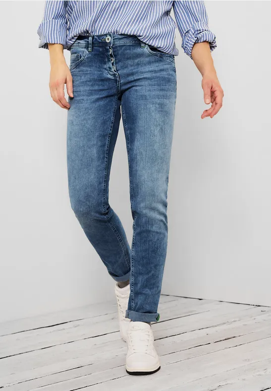 Cecil Damen Jeans Loose Fit – Bequeme Weitbeinjeans Mit Hoher Taille
