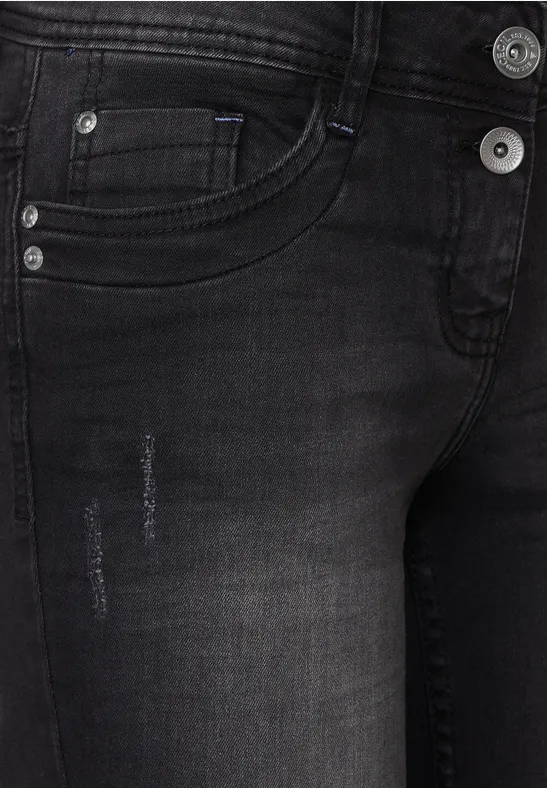 Cecil Jeans B212644 Femme, Coupe Régulière, Couleur Kaki Ardoise, Taille Unique