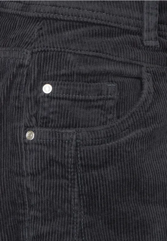 Loose fit corduroy broek voor dames in Grijs - NEELE