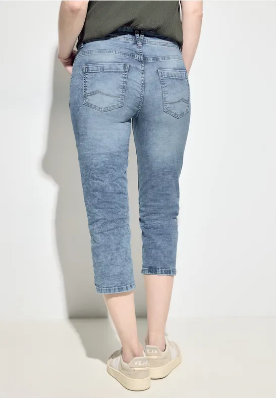 Pantalon Jean 3/4 Cecil Femme - Loose Fit, Mid Waist, Confortable