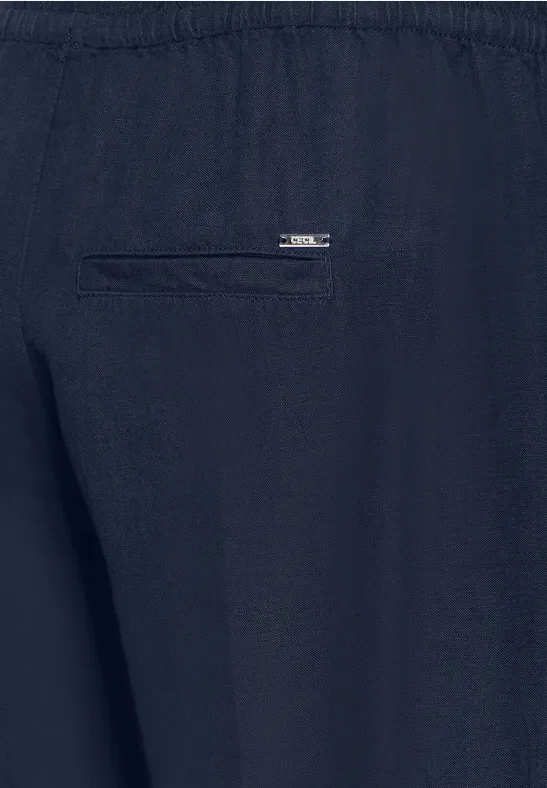 FREE/QUENT Broek met steekzakken opzij, model 'Nanni' in marineblauw online kopen | P&C