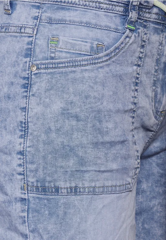 Karostar Dames Jogger | Lange jeansbroek van zacht sweat denim | Slip-on broek van sweat stof | Athleisure broek, L
