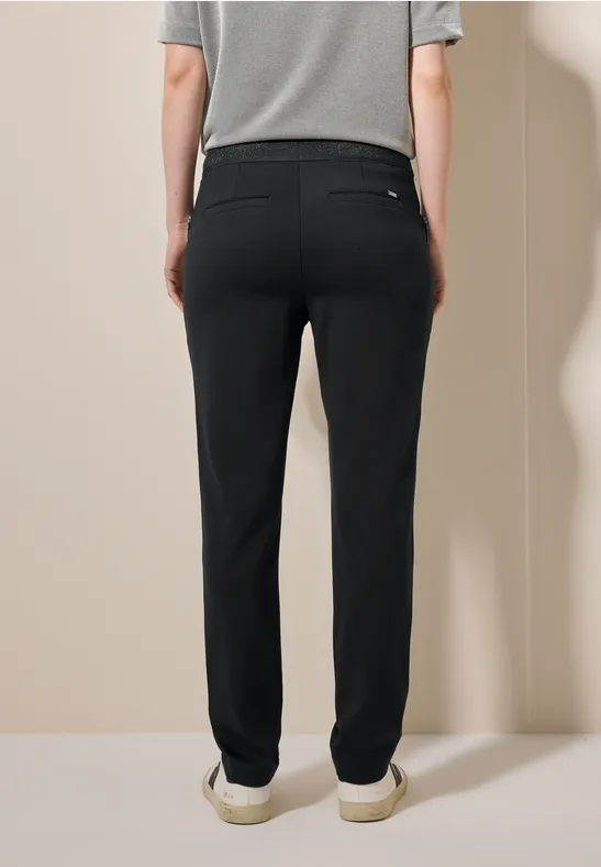 Pantalon femme Jones New York taille L sergé uni cheville