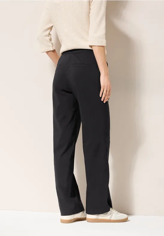 Cecil Damen Wide Leg Hose - High Waist Mit Elastischem Bund