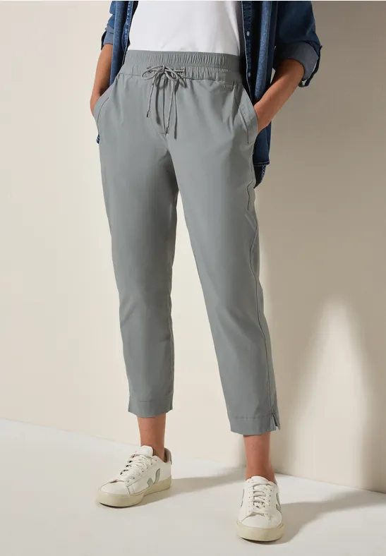 CECIL Damen Hose Casual Fit – Mid Waist, Slim Leg, Baumwolle Mit Stretch