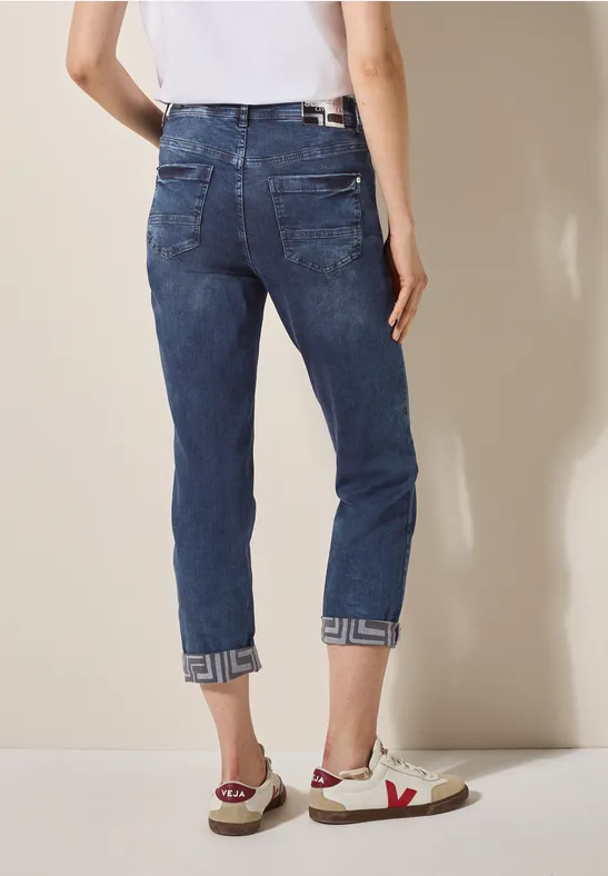 Cecil Damen Jeans Mit Bouclé-Detail - Casual Fit S Produktbild-Vorschau 5
