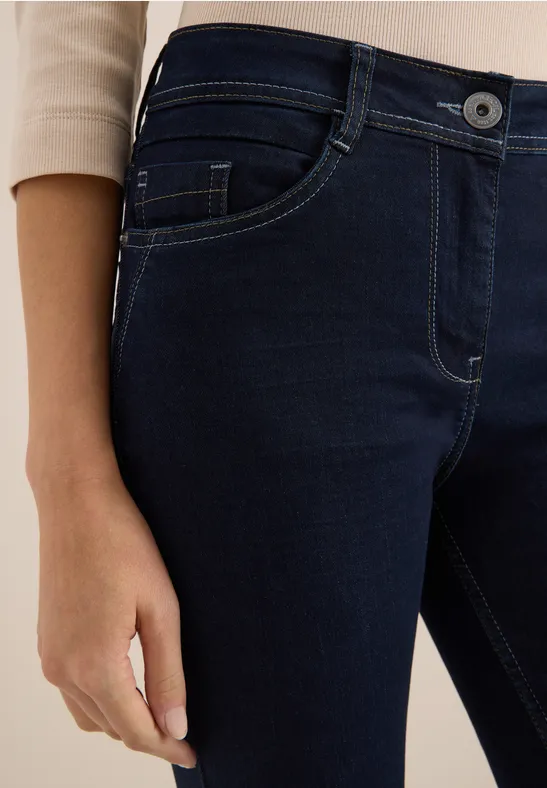 CECIL Damen Straight Leg Jeans – Gerade Geschnittene Denim-Hose Im Casual Fit Mit Stretch