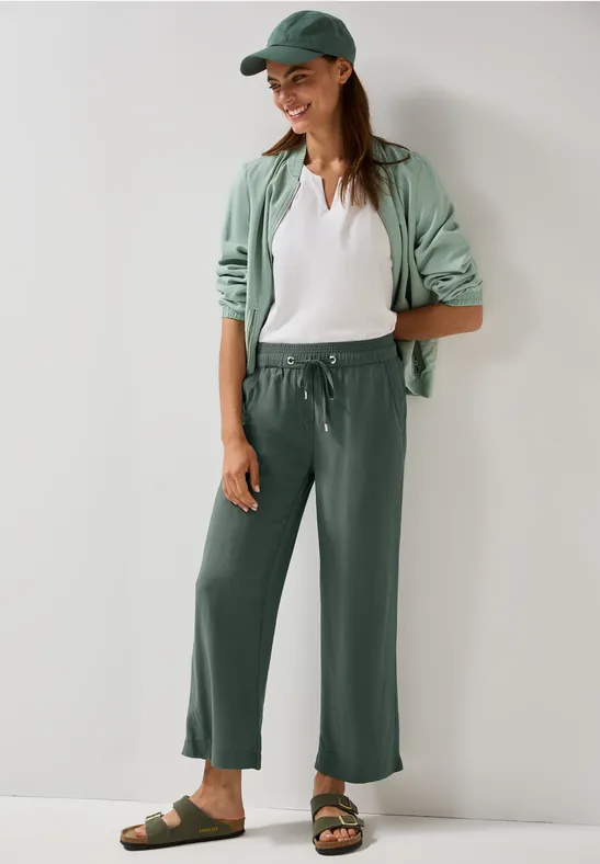 Street One Leichte Viskosehose Für Damen In Schwarz - NEW EMEE