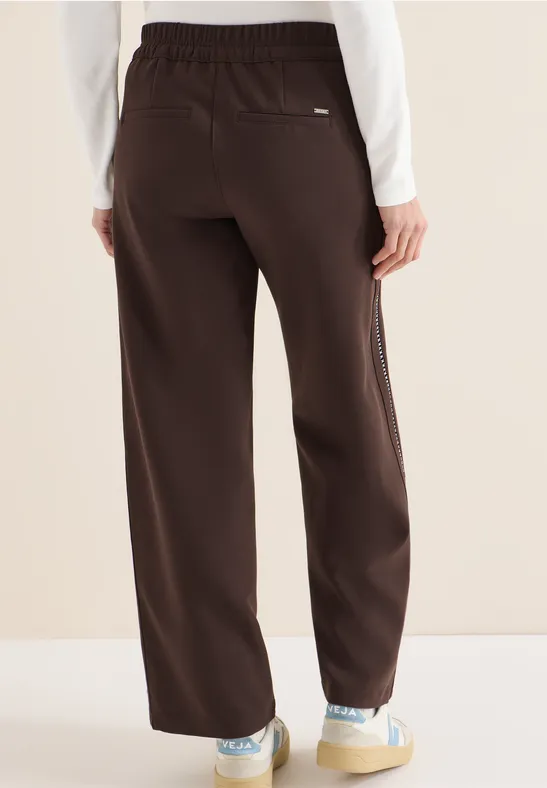 Broek met tapijtstrepen voor dames in Bruin - NEELE