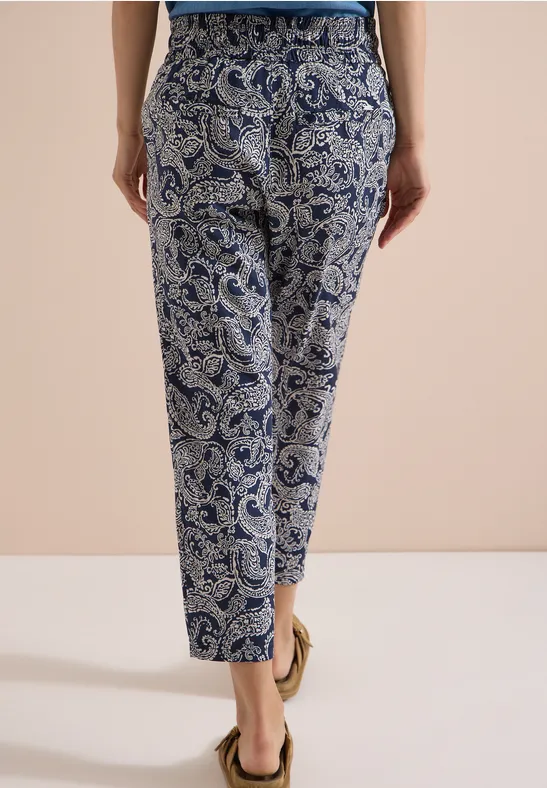 CECIL Pantalon 7/8 Mid Waist Slim Leg en coupe loose pour femmes