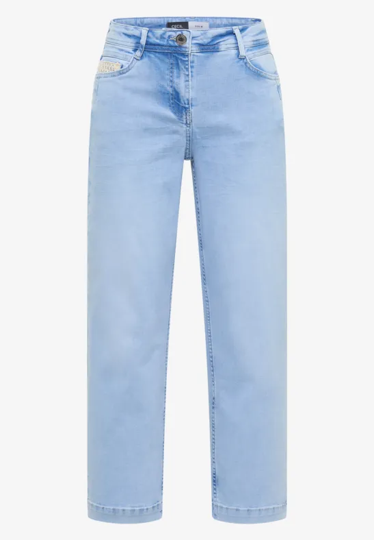 バッグ JESSA MAE ALFECHE   JEANS CECIL 7/8 Wide Leg Jeans mit Crochet-Detail für Damen - NEELE | CECIL