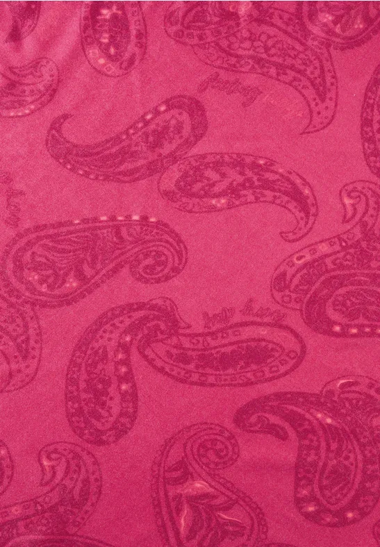 Foulard Triangulaire Cecil à Motifs - Taille Unique Femme, Rouge Aubergine, 196x130 Cm