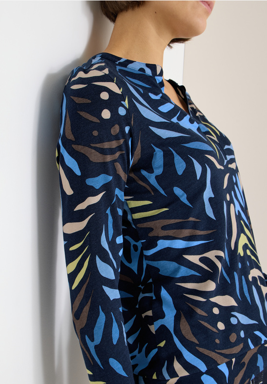 Cecil Multi AOP T-Shirt Tunic universal blue
